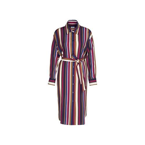 Jurk van 100% viscose met strepen