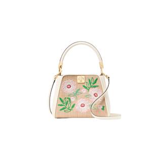 Phoebe Straw Small Top Handle Bag